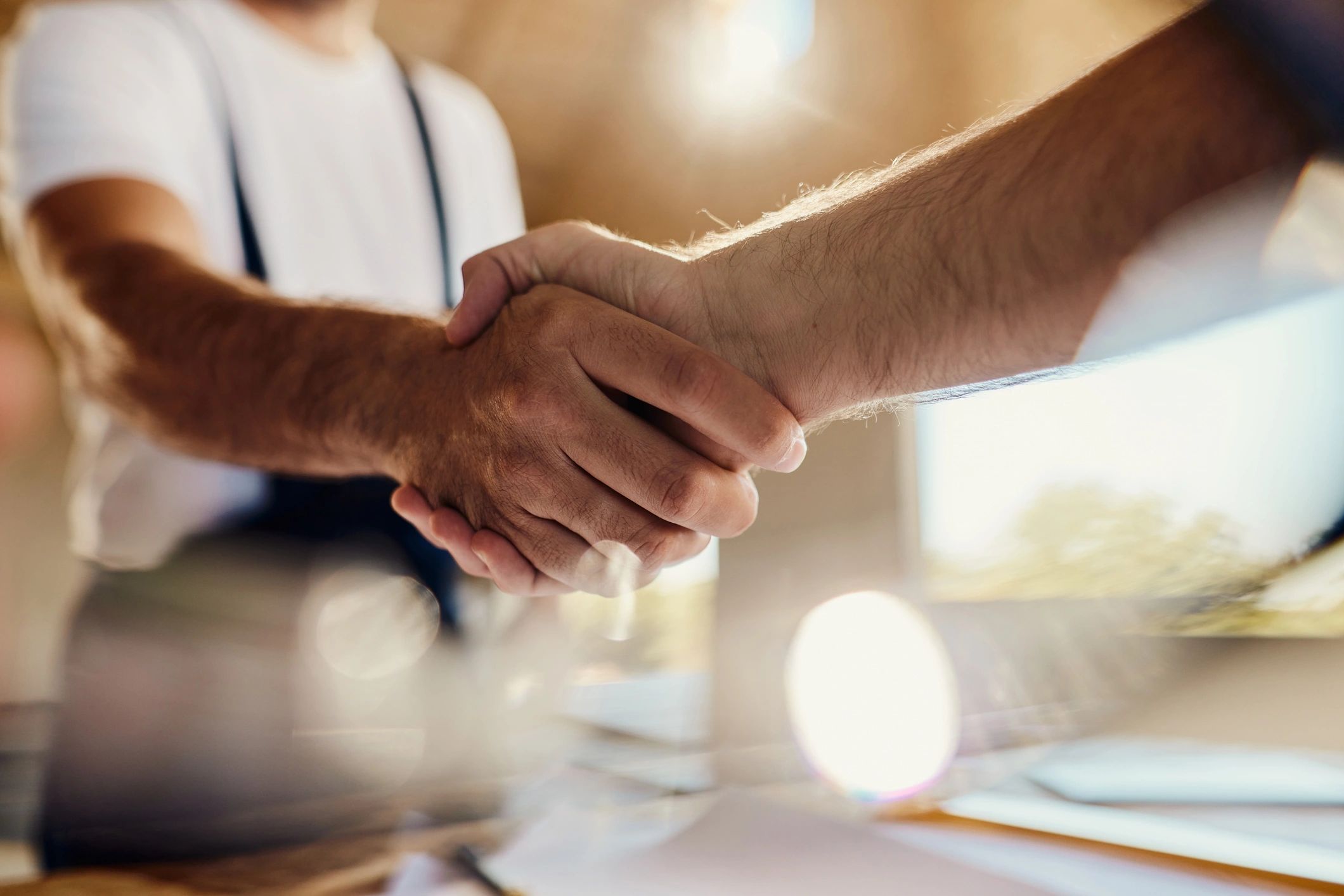 Handshake over closing documents