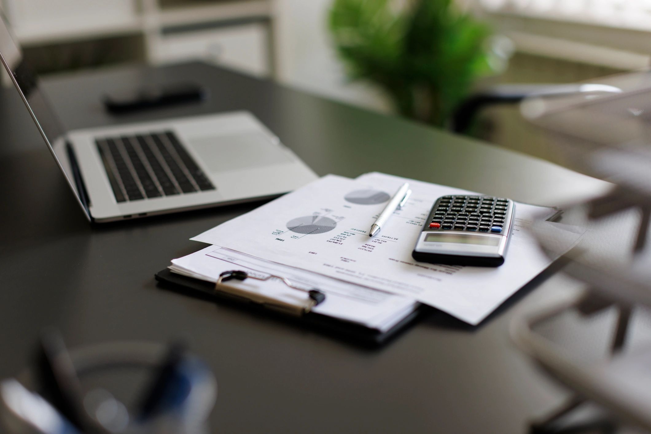 Home financing documents on a desk